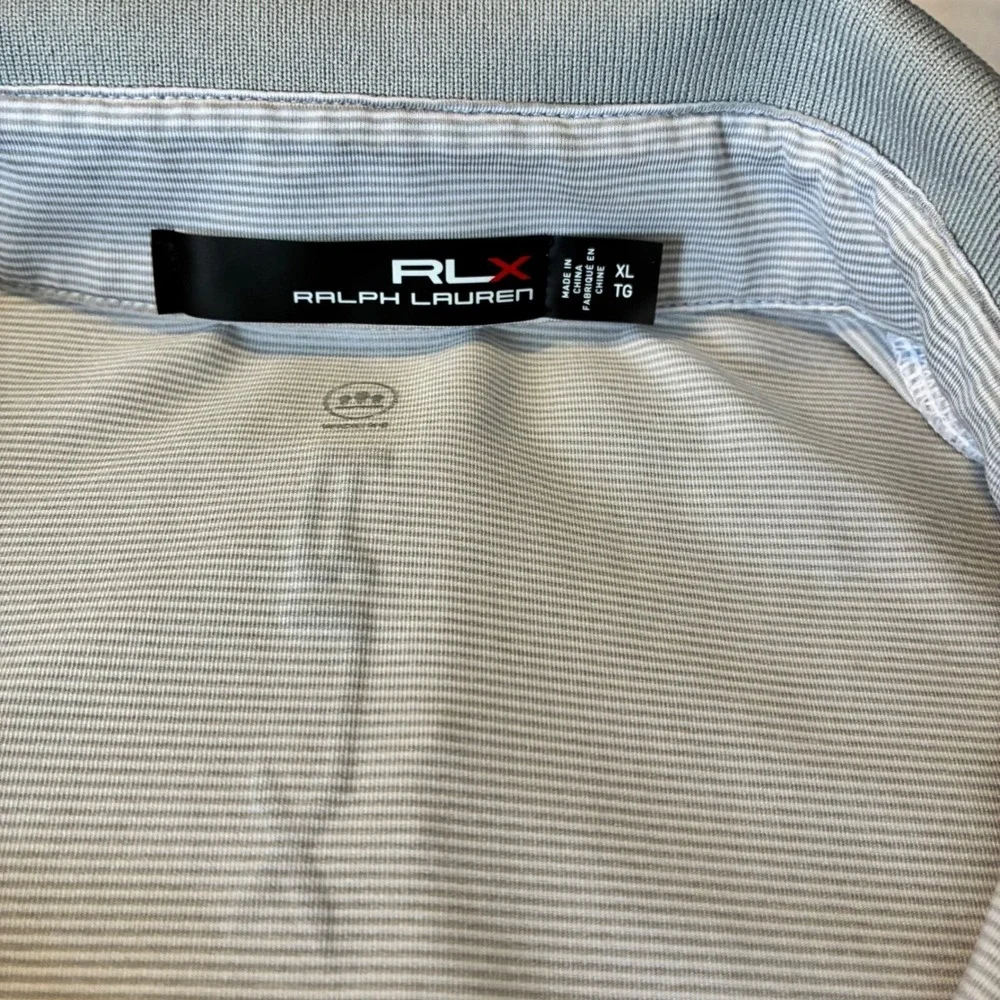 RLX Ralph Lauren Golf Polo Gray‎ Performance Sretch Moisture Wicking XL Golfcore